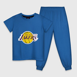 Пижама хлопковая детская LA Lakers, цвет: синий