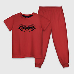 Пижама хлопковая детская Ghostemane цвета красный — фото 1