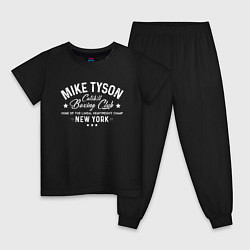 Пижама хлопковая детская Mike Tyson: Boxing Club, цвет: черный