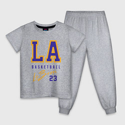 Пижама хлопковая детская Lebron 23: Los Angeles, цвет: меланж
