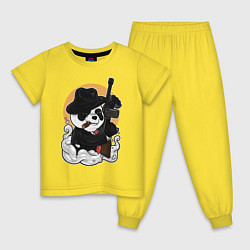 Пижама хлопковая детская Гангстер Панда, цвет: желтый