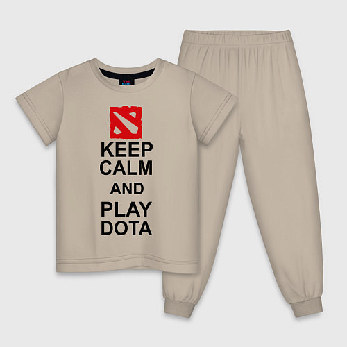 Детская пижама Keep Calm & Play Dota / Миндальный – фото 1
