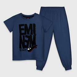 Пижама хлопковая детская Eminem recovery, цвет: тёмно-синий