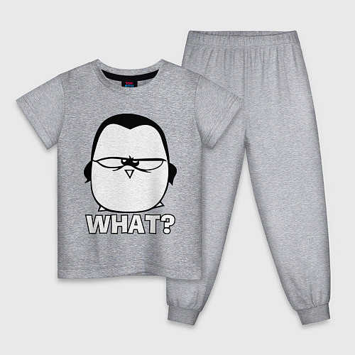 Детская пижама What? / Меланж – фото 1
