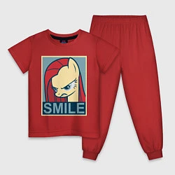 Пижама хлопковая детская MLP: Smile, цвет: красный