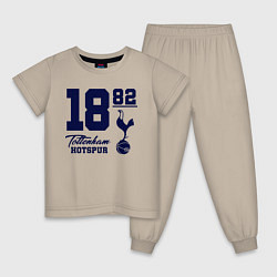 Пижама хлопковая детская FC Tottenham 1882, цвет: миндальный