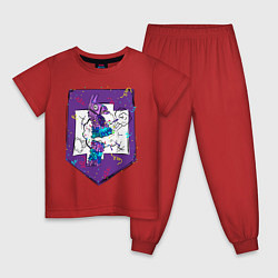 Пижама хлопковая детская Lama Fortnite, цвет: красный