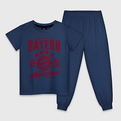 Пижама хлопковая детская Bayern Munchen 1900, цвет: тёмно-синий
