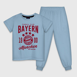 Пижама хлопковая детская Bayern Munchen 1900, цвет: мягкое небо