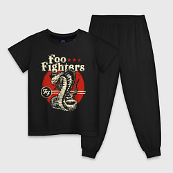 Пижама хлопковая детская Foo Fighters: FF Snake, цвет: черный