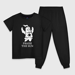 Пижама хлопковая детская Praise the Sun, цвет: черный