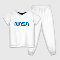 Пижама хлопковая детская NASA цвета белый — фото 1