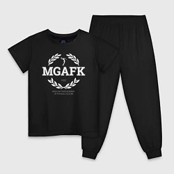 Пижама хлопковая детская MGAFK, цвет: черный