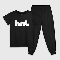 Пижама хлопковая детская HNL, цвет: черный