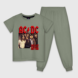 Пижама хлопковая детская Girls got the rhythm, цвет: авокадо