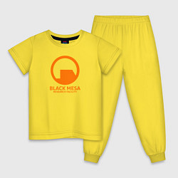 Пижама хлопковая детская Black Mesa: Research Facility, цвет: желтый