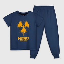 Пижама хлопковая детская METRO EXODUS, цвет: тёмно-синий