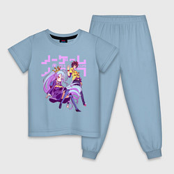Пижама хлопковая детская No Game No Life, цвет: мягкое небо