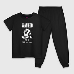 Пижама хлопковая детская Wanted Spike, цвет: черный