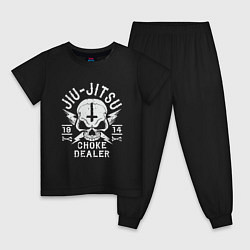 Пижама хлопковая детская Jiu Jitsu, цвет: черный