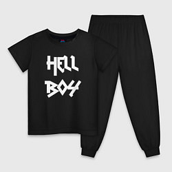 Пижама хлопковая детская Hell Boy, цвет: черный