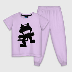 Пижама хлопковая детская MONSTERCAT, цвет: лаванда