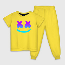Пижама хлопковая детская MARSHMELLO, цвет: желтый