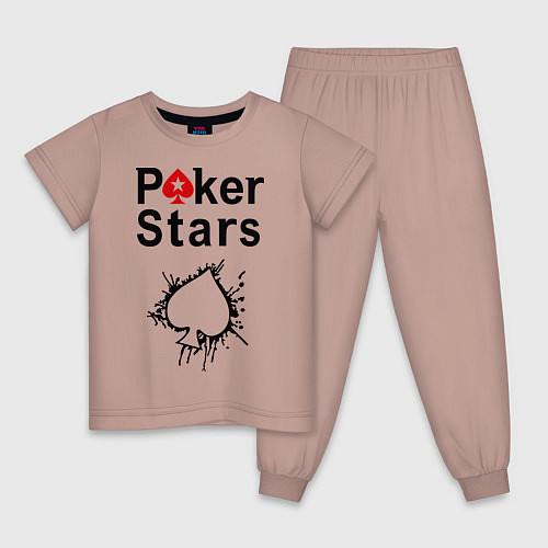 Детская пижама Poker Stars / Пыльно-розовый – фото 1