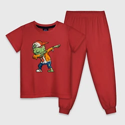 Пижама хлопковая детская HALLOWEEN DAB, цвет: красный