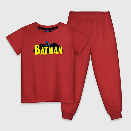 Детская пижама Batman logo / Красный – фото 1
