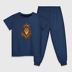 Пижама хлопковая детская Король Лев, цвет: тёмно-синий