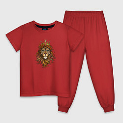 Пижама хлопковая детская Король Лев, цвет: красный