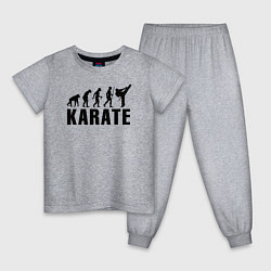 Пижама хлопковая детская Karate Evolution, цвет: меланж