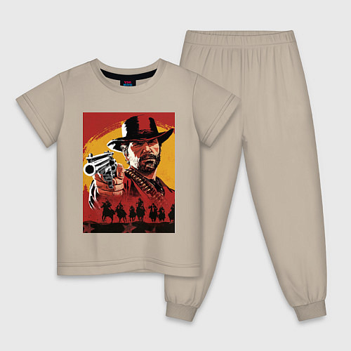 Детская пижама Red dead redemption 2 / Миндальный – фото 1