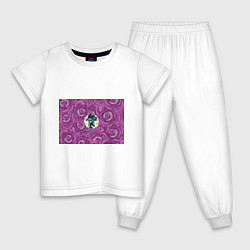 Детская пижама Космонавт в розах