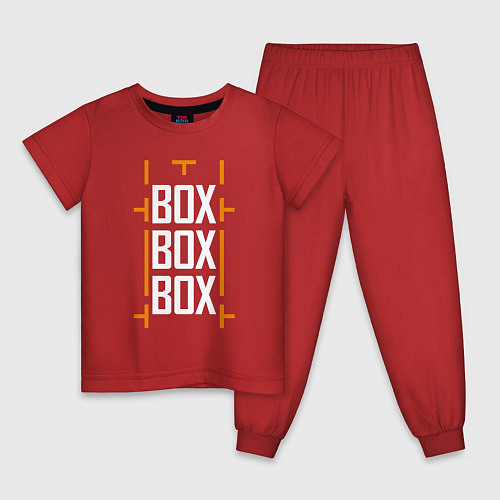 Детская пижама Box box box / Красный – фото 1