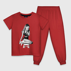 Пижама хлопковая детская ARIANA GRANDE, цвет: красный