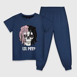Пижама хлопковая детская Lil Peep, цвет: тёмно-синий
