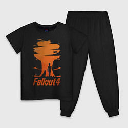 Пижама хлопковая детская Fallout 4, цвет: черный