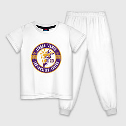 Пижама хлопковая детская Lakers - LeBron James, цвет: белый