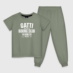 Пижама хлопковая детская Gatti Boxing Club, цвет: авокадо