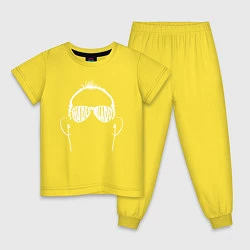 Пижама хлопковая детская Tony Ferguson, цвет: желтый