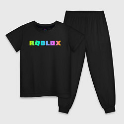 Пижама хлопковая детская ROBLOX, цвет: черный