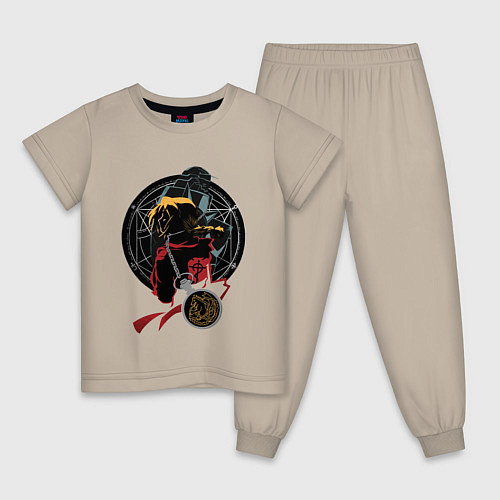 Детская пижама Стальной алхимик / Миндальный – фото 1