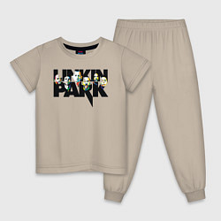 Пижама хлопковая детская LINKIN PARK, цвет: миндальный