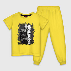 Пижама хлопковая детская LINKIN PARK, цвет: желтый
