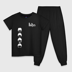 Пижама хлопковая детская Beatles, цвет: черный