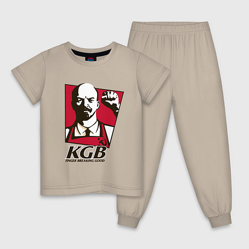 Детская пижама КГБ / Миндальный – фото 1