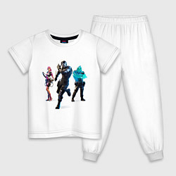 Пижама хлопковая детская Fortnite Фортнайт, цвет: белый
