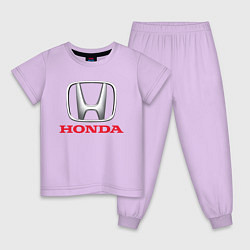 Пижама хлопковая детская HONDA, цвет: лаванда